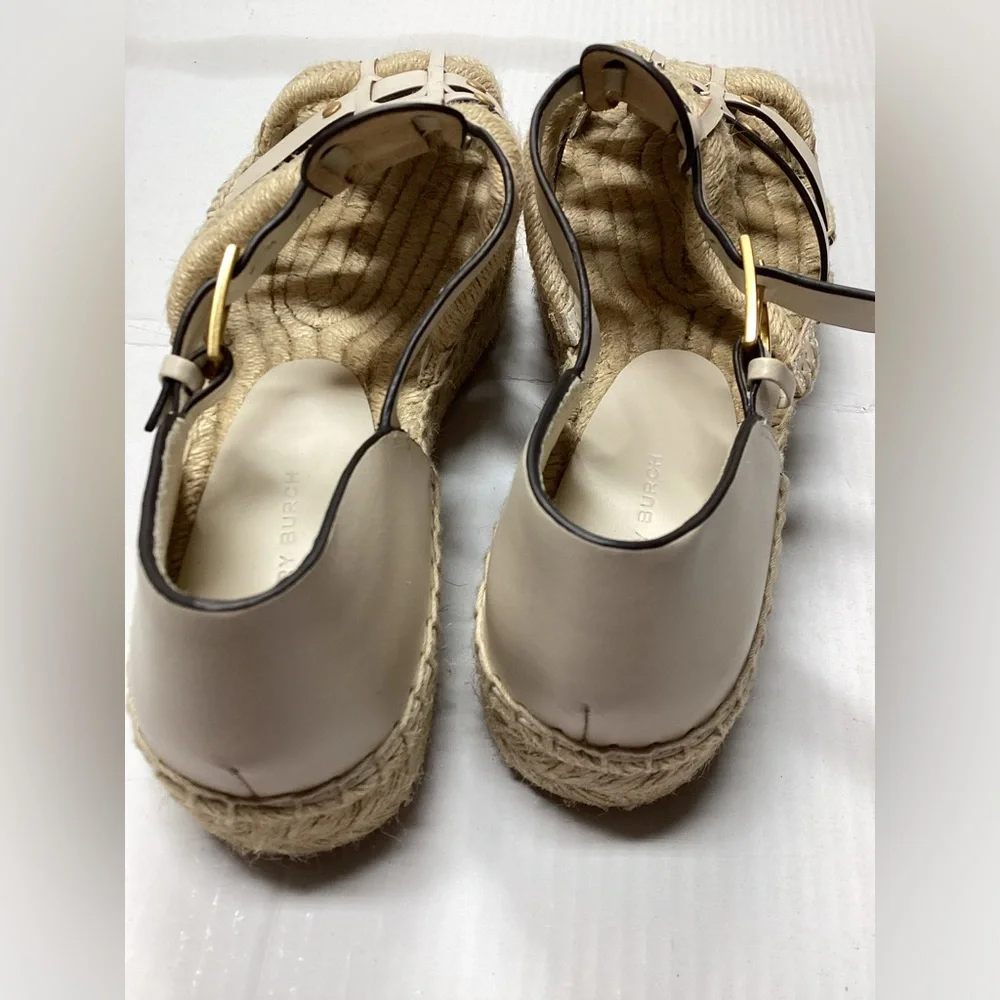 Tory Burch Fisherman Platform‎ Espadrille Sandal Size 10.5